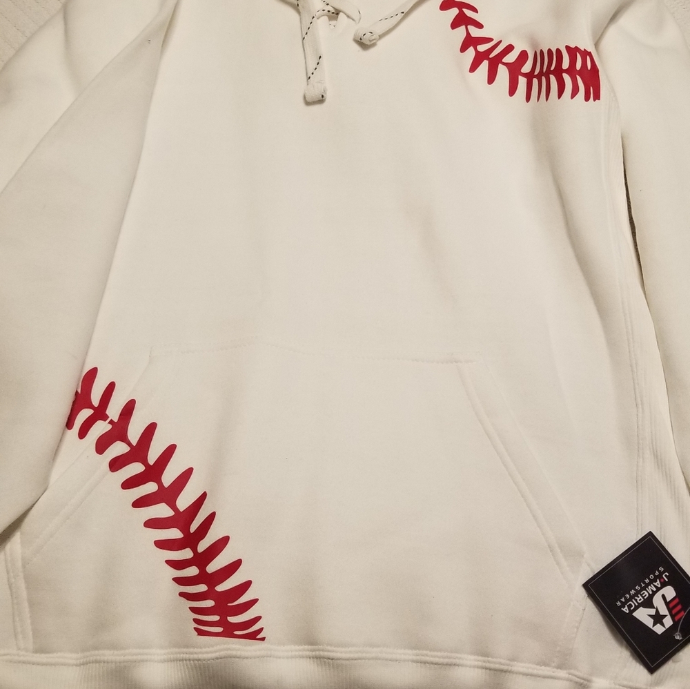 Baseball stitches sweatshirt